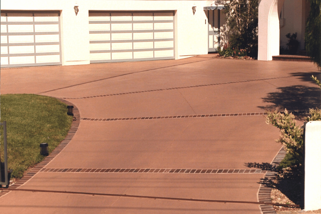 Colored Concrete Driveway low